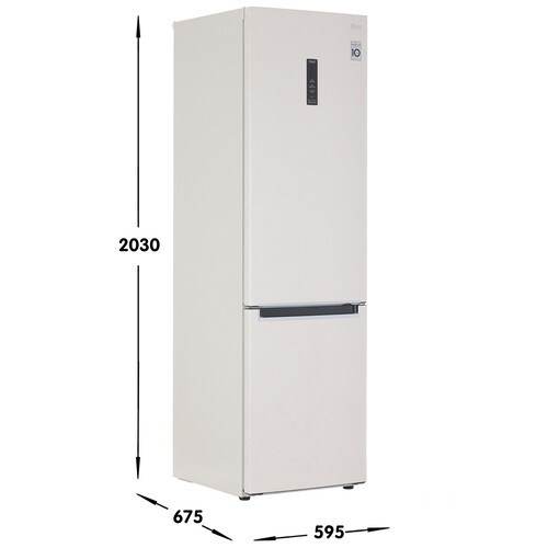 Купить Холодильник с морозильником   LG GA-B509MEQM бежевый  4713460. Характеристики, отзывы и цены в Донецке
