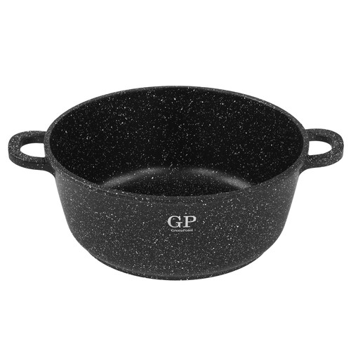 Купить Кастрюля Green Point GP-2874 3.9 л 24 см черный  9151760. Характеристики, отзывы и цены в Донецке