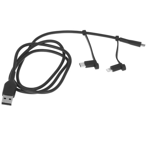 Купить Кабель круглый Belkin Lightning 8-pin MFI, micro USB, USB Type-C - USB 2.0 Type-A черный 1 м  4816565. Характеристики, отзывы и цены в Донецке