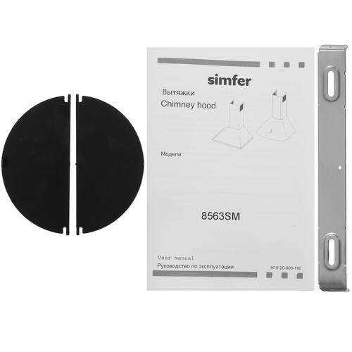 Купить Вытяжка каминная Simfer 8563SM черный/черный  1014764. Характеристики, отзывы и цены в Донецке