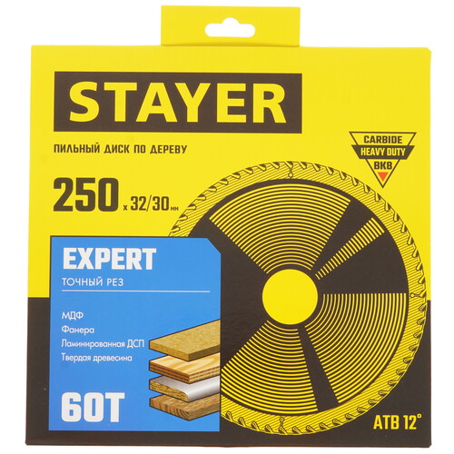 Купить Диск пильный STAYER 3682-250-32-60_z01  9123044. Характеристики, отзывы и цены в Донецке