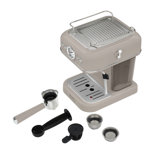 Купить Кофеварка рожковая Tesler ECM-245 SAND GREY серый  9146252. Характеристики, отзывы и цены в Донецке