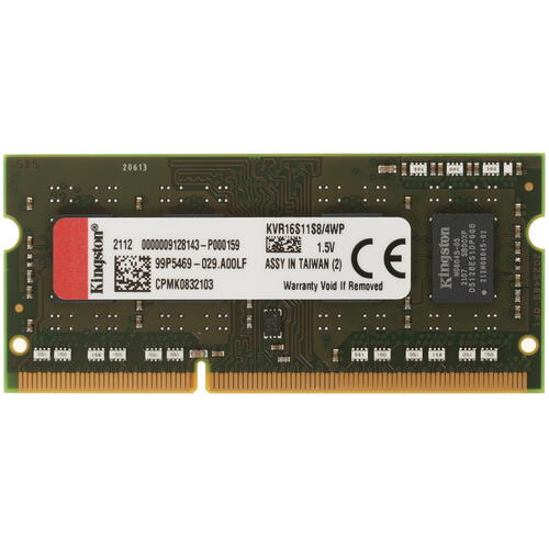 Купить Оперативная память SODIMM Kingston ValueRAM [KVR16S11S8/4WP] 4 ГБ  4793156. Характеристики, отзывы и цены в Донецке