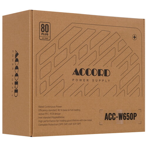 Купить Блок питания Accord ACC-W650P  5614624. Характеристики, отзывы и цены в Донецке