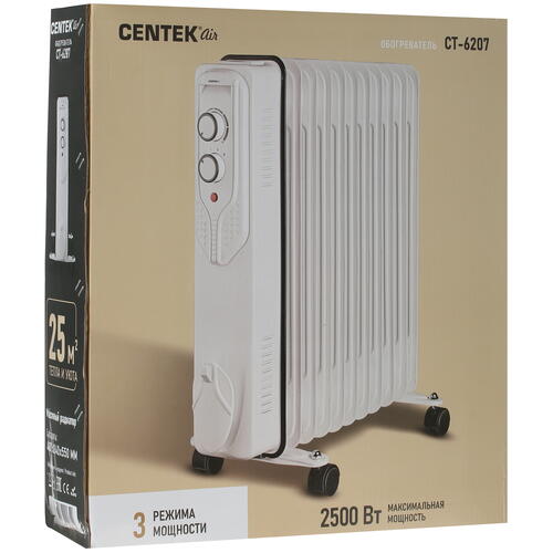Купить Масляный обогреватель Centek CT-6207 белый  9905034. Характеристики, отзывы и цены в Донецке