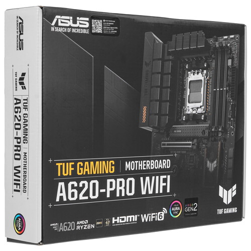 Купить Материнская плата ASUS TUF GAMING A620-PRO WIFI  5425560. Характеристики, отзывы и цены в Донецке