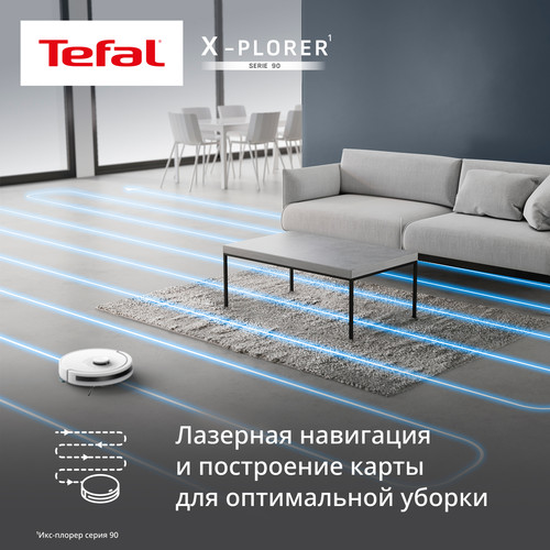 Купить Робот-пылесос Tefal X-PLORER Serie 90 Animal & Allergy RG8777WH белый  9304204. Характеристики, отзывы и цены в Донецке