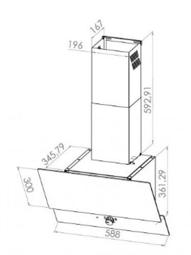 Купить Вытяжка наклонная SCHTOFF VALENCIA 60 черный/черный  9145437. Характеристики, отзывы и цены в Донецке