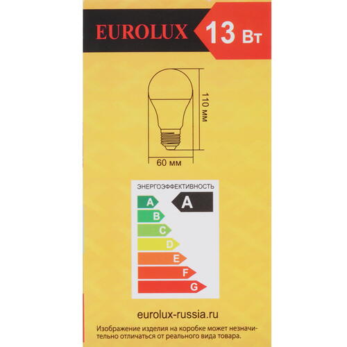 Купить Лампа светодиодная Eurolux LL-E-A60-13W-230-4K-E27  5401685. Характеристики, отзывы и цены в Донецке