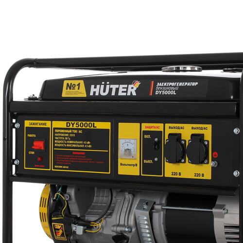 Купить Электрогенератор   бензиновый Huter DY5000L  7952006. Характеристики, отзывы и цены в Донецке