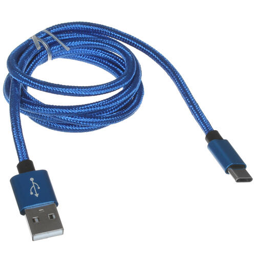 Купить Кабель круглый DEXP USB Type-C - USB 2.0 Type-A синий 1 м  4834177. Характеристики, отзывы и цены в Донецке