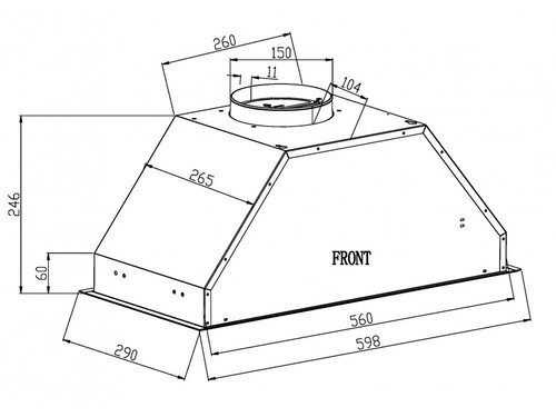 Купить Вытяжка полновстраиваемая SCHTOFF POLAR 60 белый  9145453. Характеристики, отзывы и цены в Донецке