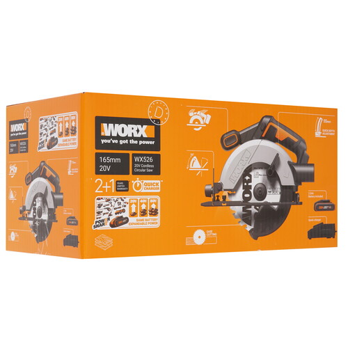 Купить Пила дисковая WORX WX526 PowerShare 20V  9209046. Характеристики, отзывы и цены в Донецке