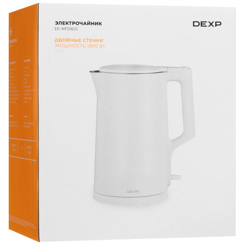 Купить Электрочайник DEXP EK-MPDW20 белый  9046671. Характеристики, отзывы и цены в Донецке
