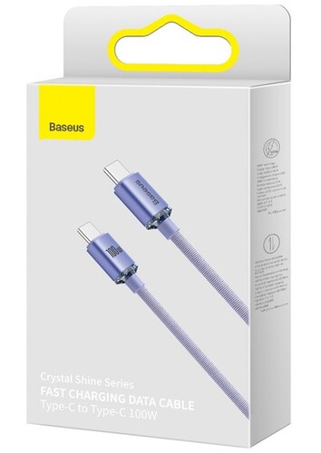 Купить Кабель круглый Baseus USB Type-C - USB Type-C фиолетовый 2 м  9167065. Характеристики, отзывы и цены в Донецке
