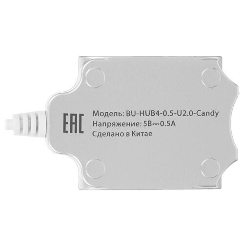 Купить USB-разветвитель Buro BU-HUB4-0.5-U2.0-Candy  8148048. Характеристики, отзывы и цены в Донецке
