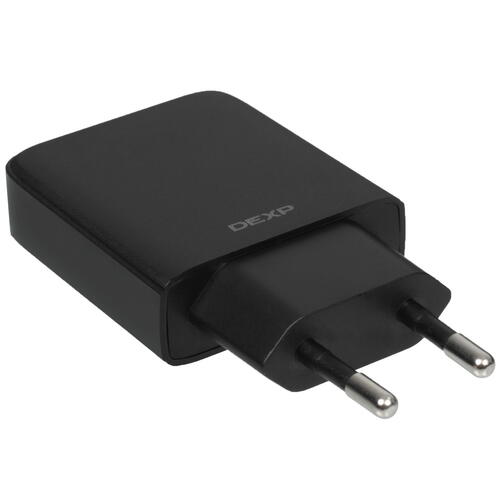 Купить Сетевое зарядное устройство DEXP GaN SuperSlim IET25CD черный  5429682. Характеристики, отзывы и цены в Донецке