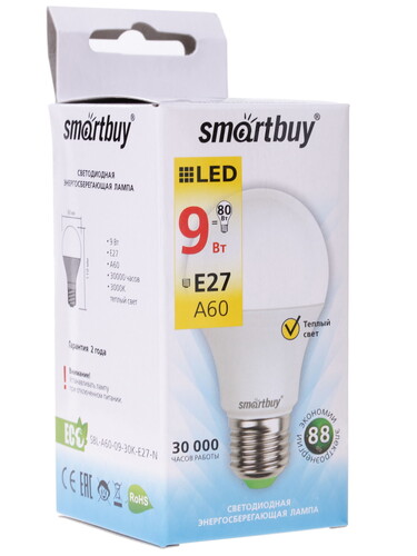 Купить Лампа светодиодная Smartbuy A60  1008938. Характеристики, отзывы и цены в Донецке