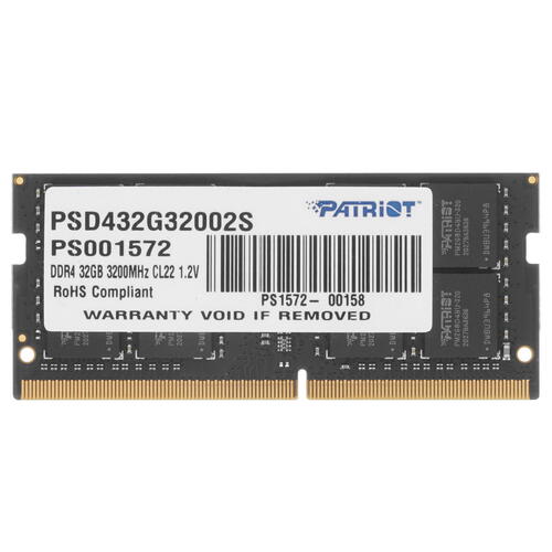 Купить Оперативная память SODIMM Patriot Signature Line [PSD432G32002S] 32 ГБ  1697859. Характеристики, отзывы и цены в Донецке