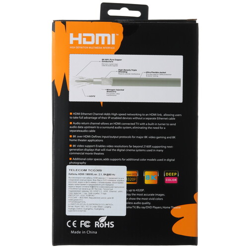 Купить Кабель  Telecom HDMI - HDMI, 3 м  5471389. Характеристики, отзывы и цены в Донецке
