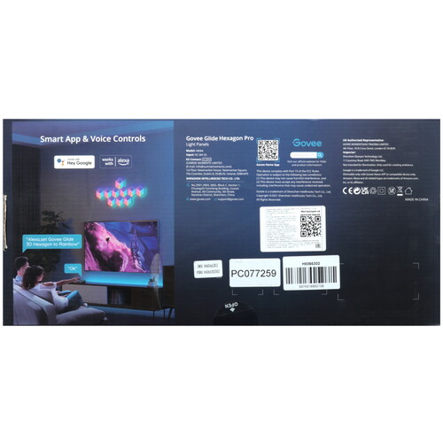 Купить Светодиодная панель Govee Glide Hexa Pro серый  5488153. Характеристики, отзывы и цены в Донецке