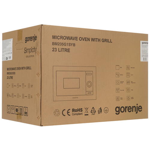 Купить Встраиваемая микроволновая печь Gorenje BM235G1SYB черный  9057656. Характеристики, отзывы и цены в Донецке