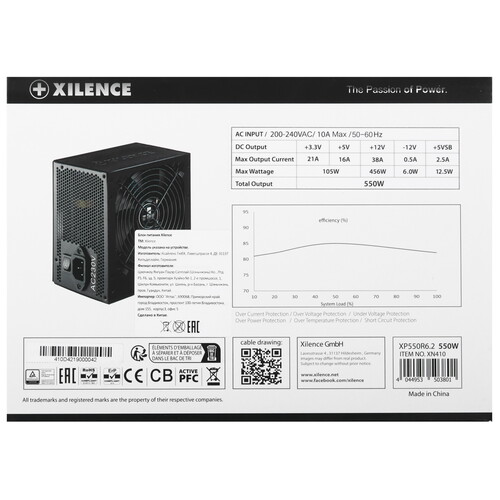 Купить Блок питания Xilence Performance C+ XN410 550W  5455412. Характеристики, отзывы и цены в Донецке