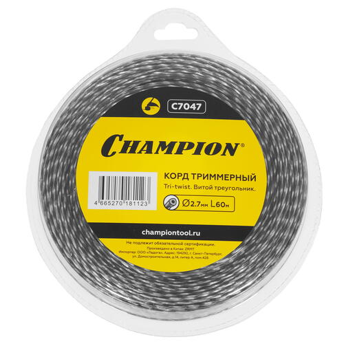 Купить Леска для триммеров Champion Tri-twist C7047  1216075. Характеристики, отзывы и цены в Донецке