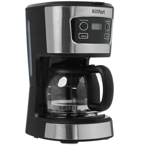 Купить Кофеварка капельная Kitfort KT-738 черный  8190290. Характеристики, отзывы и цены в Донецке