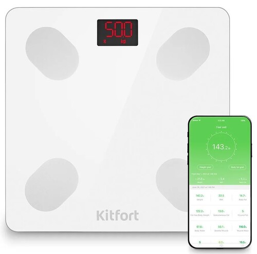 Купить Весы Kitfort КТ-839 белый  9164781. Характеристики, отзывы и цены в Донецке