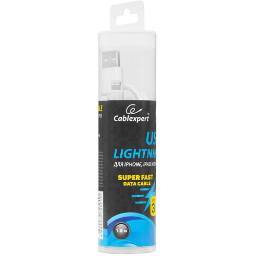 Купить Кабель круглый Cablexpert Lightning 8-pin - USB 2.0 Type-A серебристый 1.8 м  5314608. Характеристики, отзывы и цены в Донецке