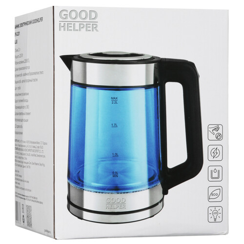 Купить Электрочайник Goodhelper KPG-2201 синий  9304900. Характеристики, отзывы и цены в Донецке
