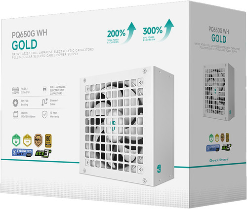 Купить Блок питания DEEPCOOL GamerStorm PQ650G WH [R-PQ650G-FD0W-WGEU-V1] белый  5633965. Характеристики, отзывы и цены в Донецке