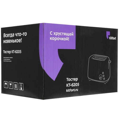 Купить Тостер Kitfort КТ-6205 белый  9061636. Характеристики, отзывы и цены в Донецке