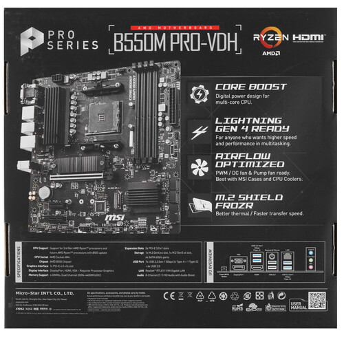 Купить Материнская плата MSI B550M PRO-VDH  4739095. Характеристики, отзывы и цены в Донецке