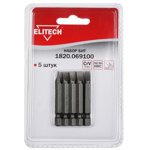 Купить Набор бит ELITECH 1820.069100  9135839. Характеристики, отзывы и цены в Донецке