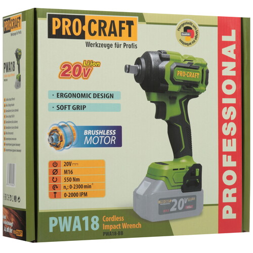 Купить Гайковерт Procraft PWA18   , Без ЗУ, Без АКБ  9277902. Характеристики, отзывы и цены в Донецке