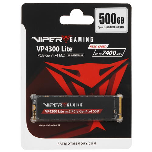 Купить 500 ГБ M.2 NVMe накопитель Patriot Viper VP4300 Lite  5446646. Характеристики, отзывы и цены в Донецке
