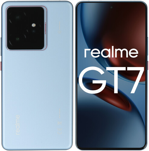 Купить 6.78" Смартфон realme GT 7 256 ГБ голубой  5629946. Характеристики, отзывы и цены в Донецке