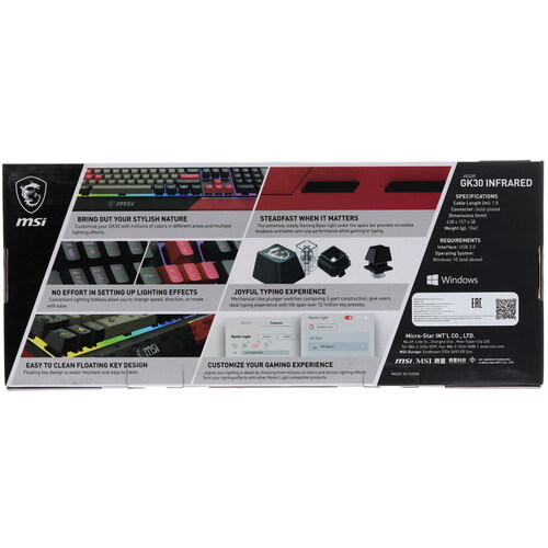 Купить Клавиатура  проводная MSI Vigor GK30 INFRARED  5458433. Характеристики, отзывы и цены в Донецке