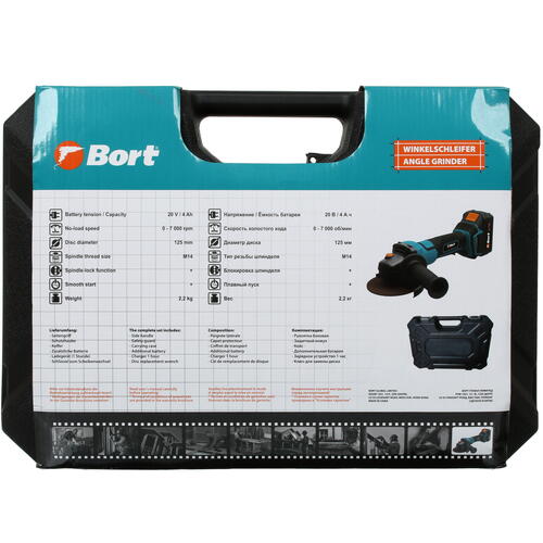 Купить Углошлифовальная машина (УШМ) Bort BWS-20Li-SR  5347207. Характеристики, отзывы и цены в Донецке