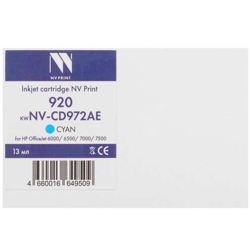 Купить Картридж NV Print 920 NV-CD972AE голубой  9133620. Характеристики, отзывы и цены в Донецке