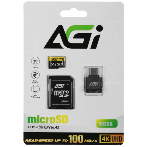 Купить Карта памяти AGI TF138 microSDXC 512 ГБ  5471008. Характеристики, отзывы и цены в Донецке