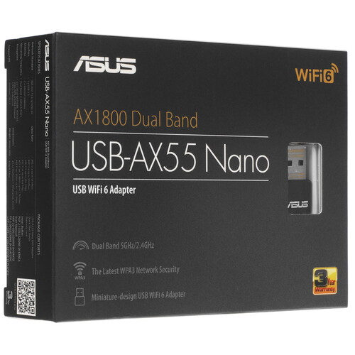 Купить Wi-Fi адаптер ASUS USB-AX55 Nano  5088228. Характеристики, отзывы и цены в Донецке