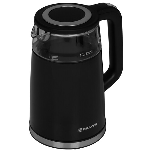 Купить Электрочайник BRAYER BR1037 черный  9987393. Характеристики, отзывы и цены в Донецке
