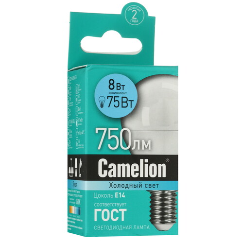 Купить Лампа светодиодная Camelion LED E14/G45/8w/845  5643000. Характеристики, отзывы и цены в Донецке