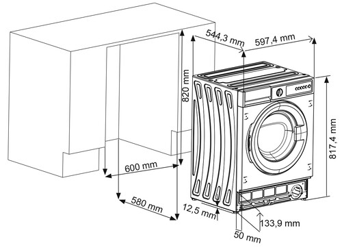 Купить Встраиваемая стиральная машина Vestfrost VF714BI03W  5348897. Характеристики, отзывы и цены в Донецке
