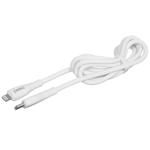 Купить Кабель круглый PERO Lightning 8-pin - USB Type-C белый 1 м  5474205. Характеристики, отзывы и цены в Донецке