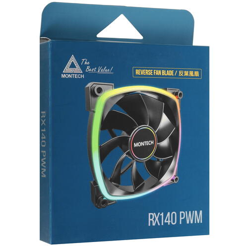 Купить Реверсный вентилятор Montech RX 140 PWM  черный  5433919. Характеристики, отзывы и цены в Донецке