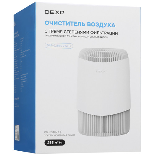Купить Очиститель воздуха DEXP DAP-C255IUV белый  9234702. Характеристики, отзывы и цены в Донецке